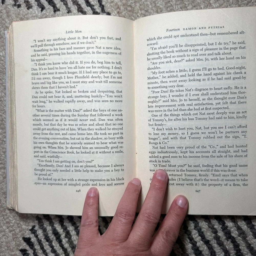 Little Men Louisa May Alcott 1955 Junior‎ Deluxe Edition Hardcover Illustrated